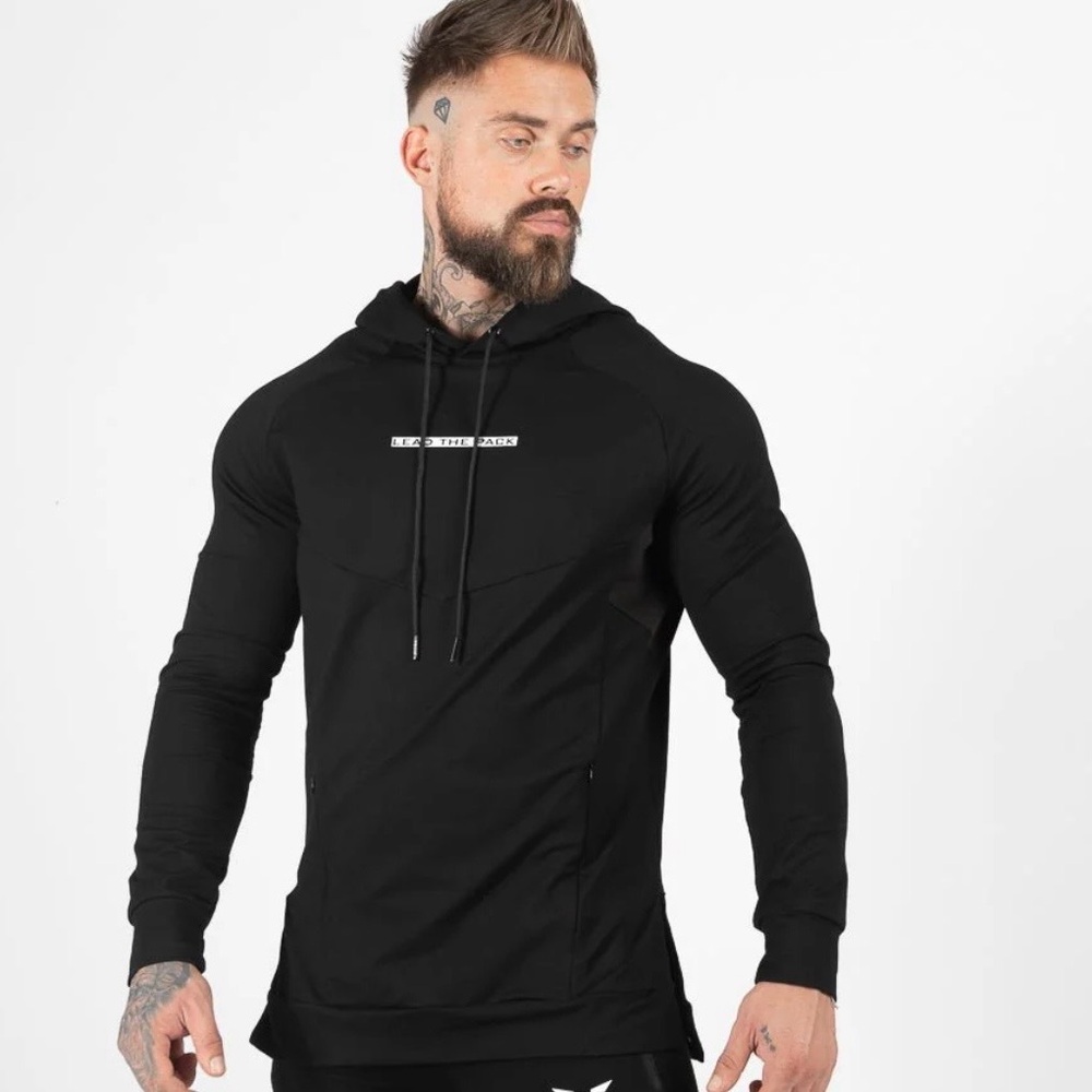 Squatwolf Lead The Pack Men’s Statement Pullover Athletic Hoodie Black Size L